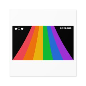 Modern Colorful Pride Zoom Background Laminate Stickers Square