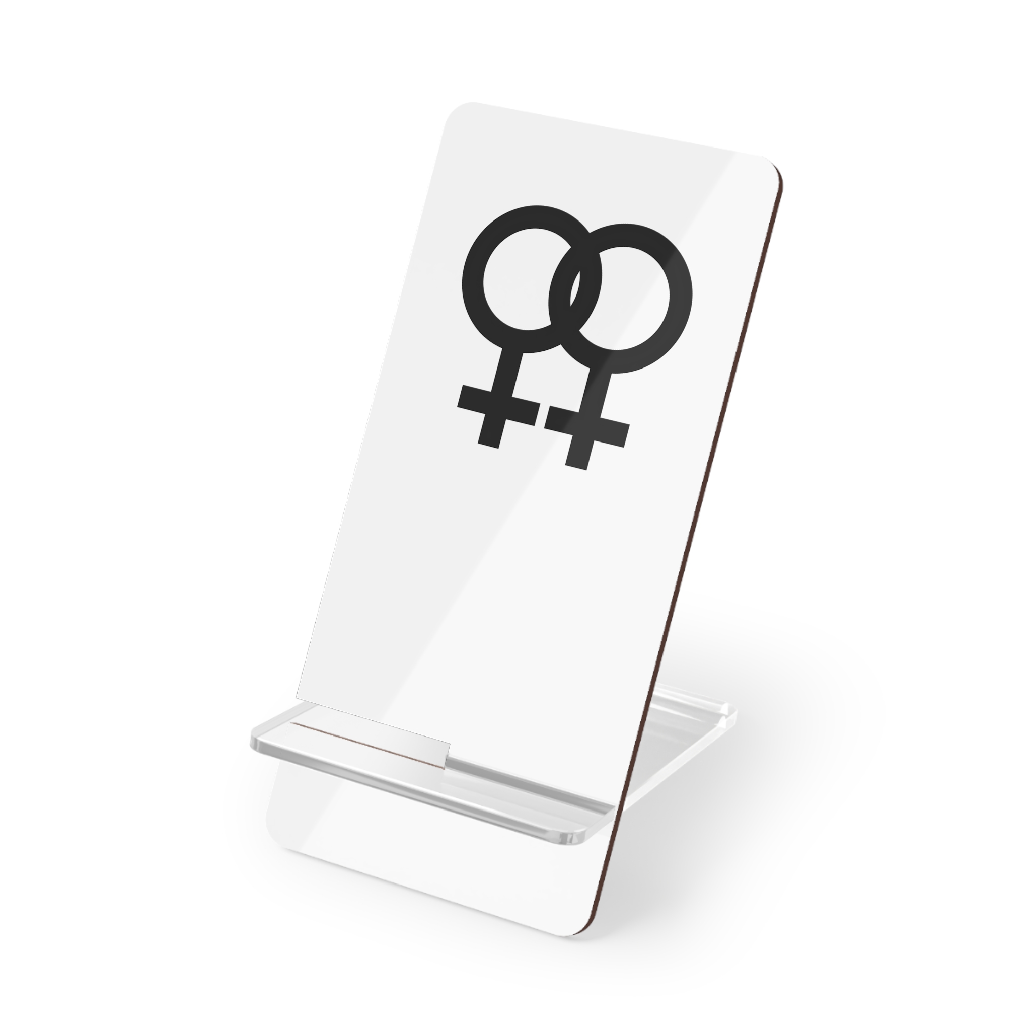 Female Gender Symbols Woman Sign Black Icons Design White Background Lgbt Pride Month Lesbian Mobile Display Stand For Smartphones