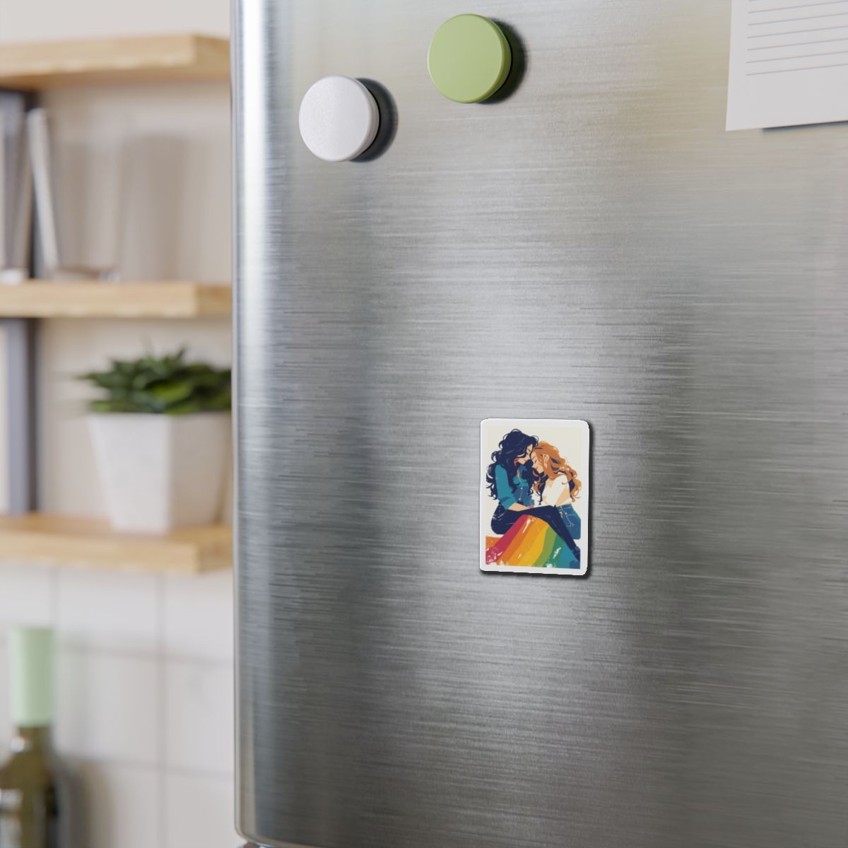 Lesbian Unity Strength Art Exhibit Sticker Die Cut Magnets - Image 3