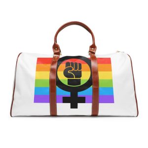 Flat Feminist Lgbt Flag Illustration Waterproof Travel Bag