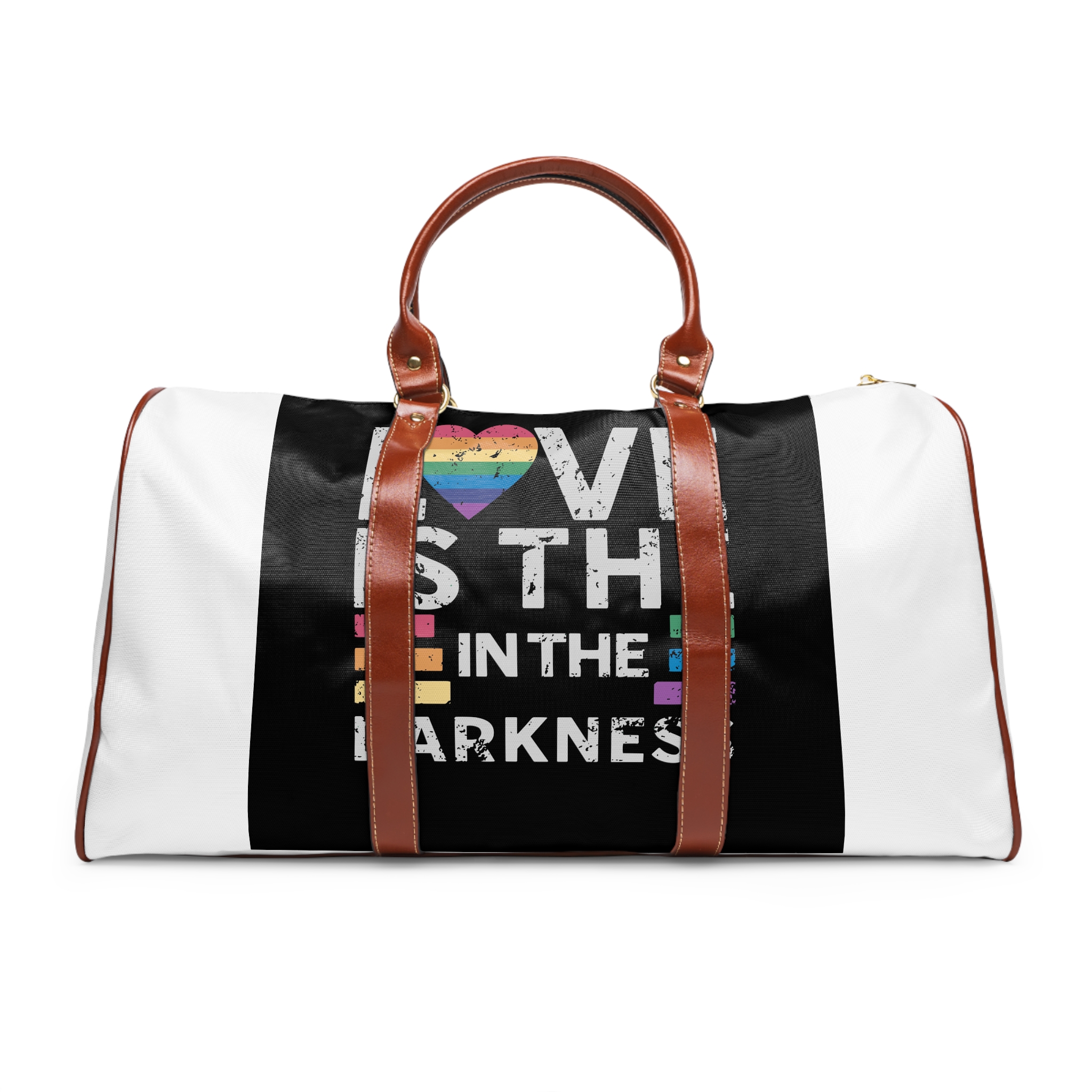 Love Is the In the Darkness Waterproof Travel Bag