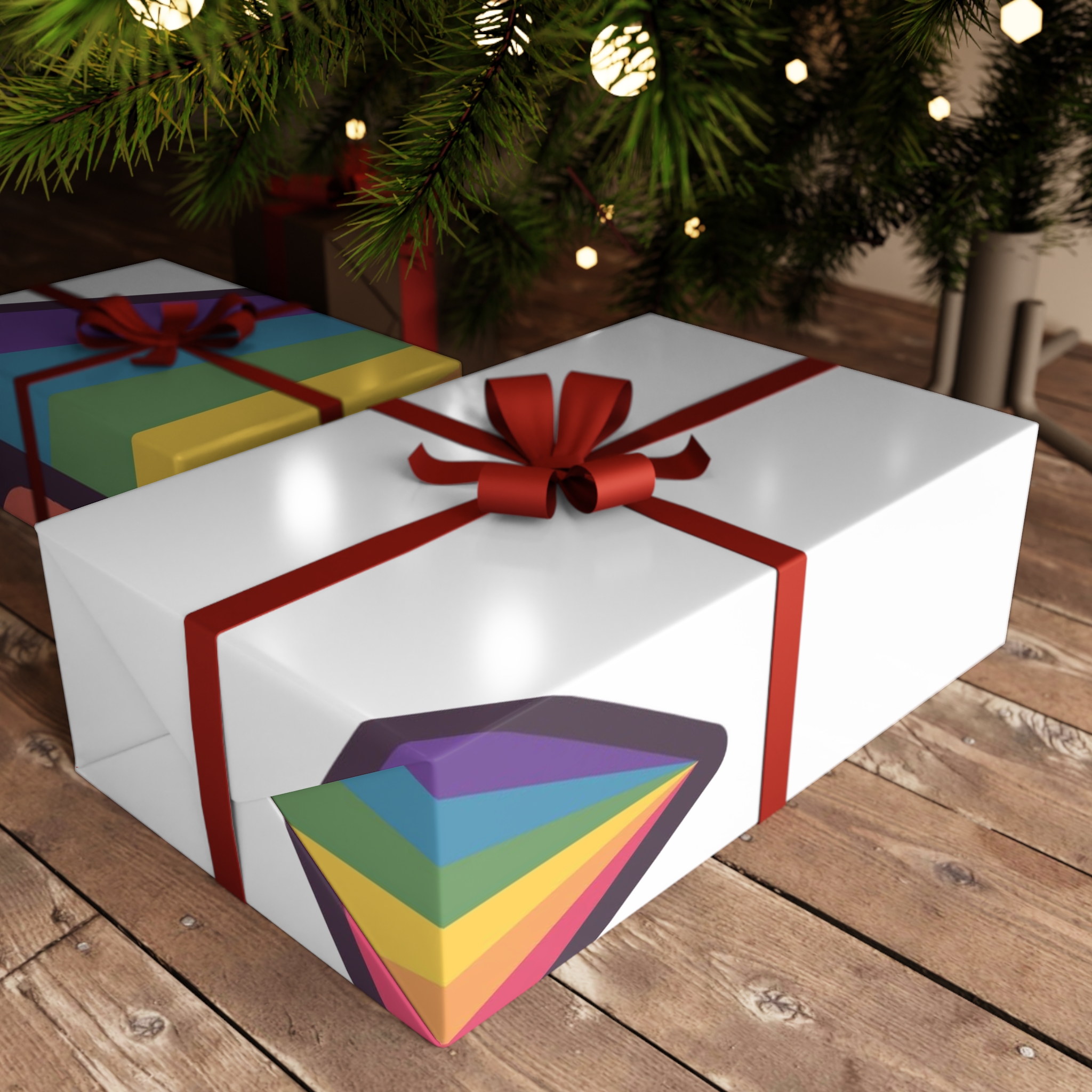 Pride Text With Rainbow Flag Badge Lgbt Symbol Gay Lesbian Bisexual Trans Queer Love Symbol Gift Wrapping Paper Sheets 1pc - Image 6