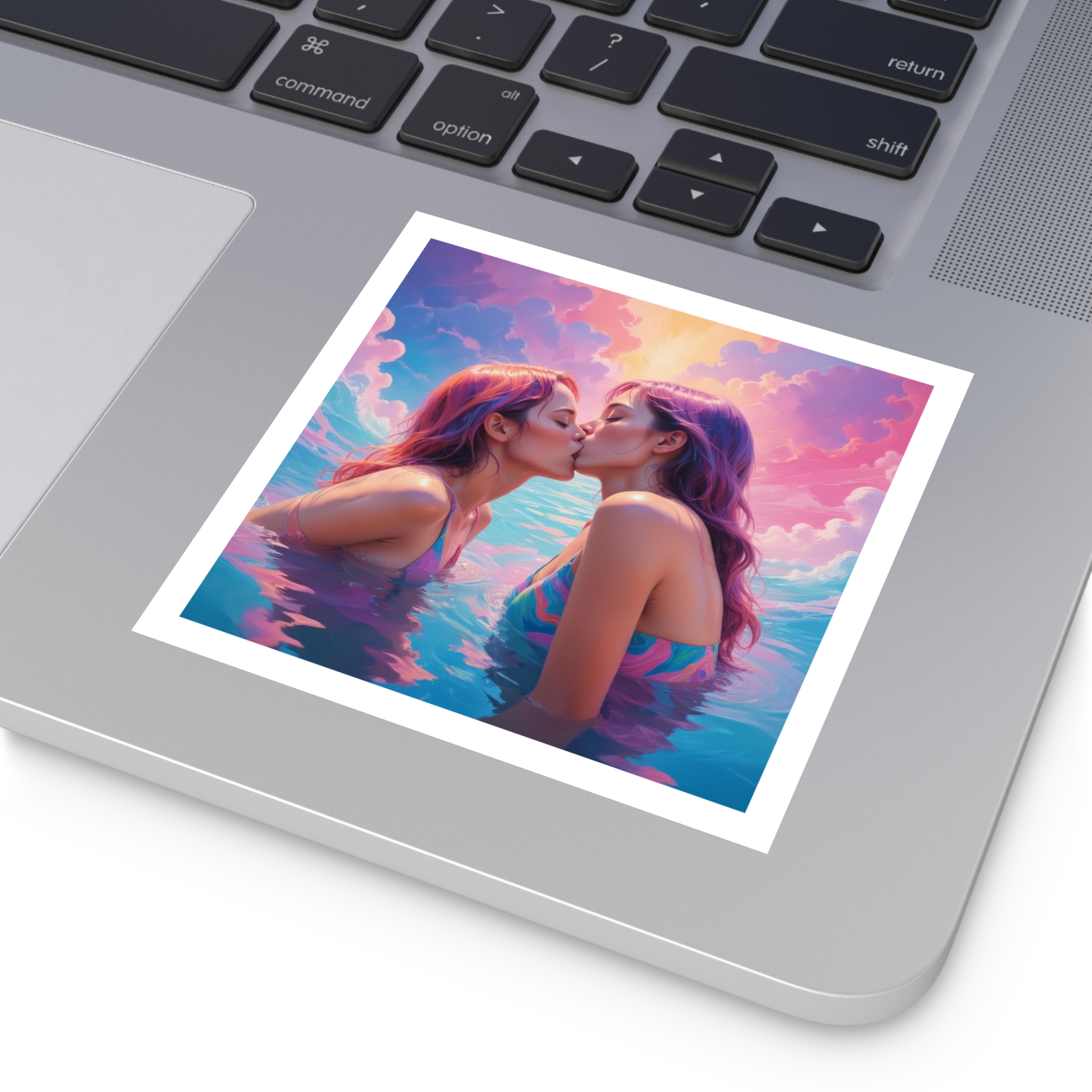 Lesbian Pride Design 9A4266 Laminate Stickers Square - Image 19