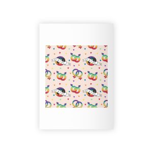 Rainbow Pride Seamless Pattern With Love Symbols Hand Drawn Style Gift Wrapping Paper Rolls 1pc