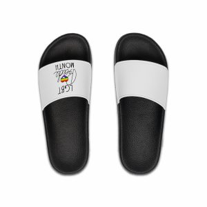 Vector Illustration Lgbt Pride Month Hand Written Calligraphy Transparent Background Mens Slide Sandals