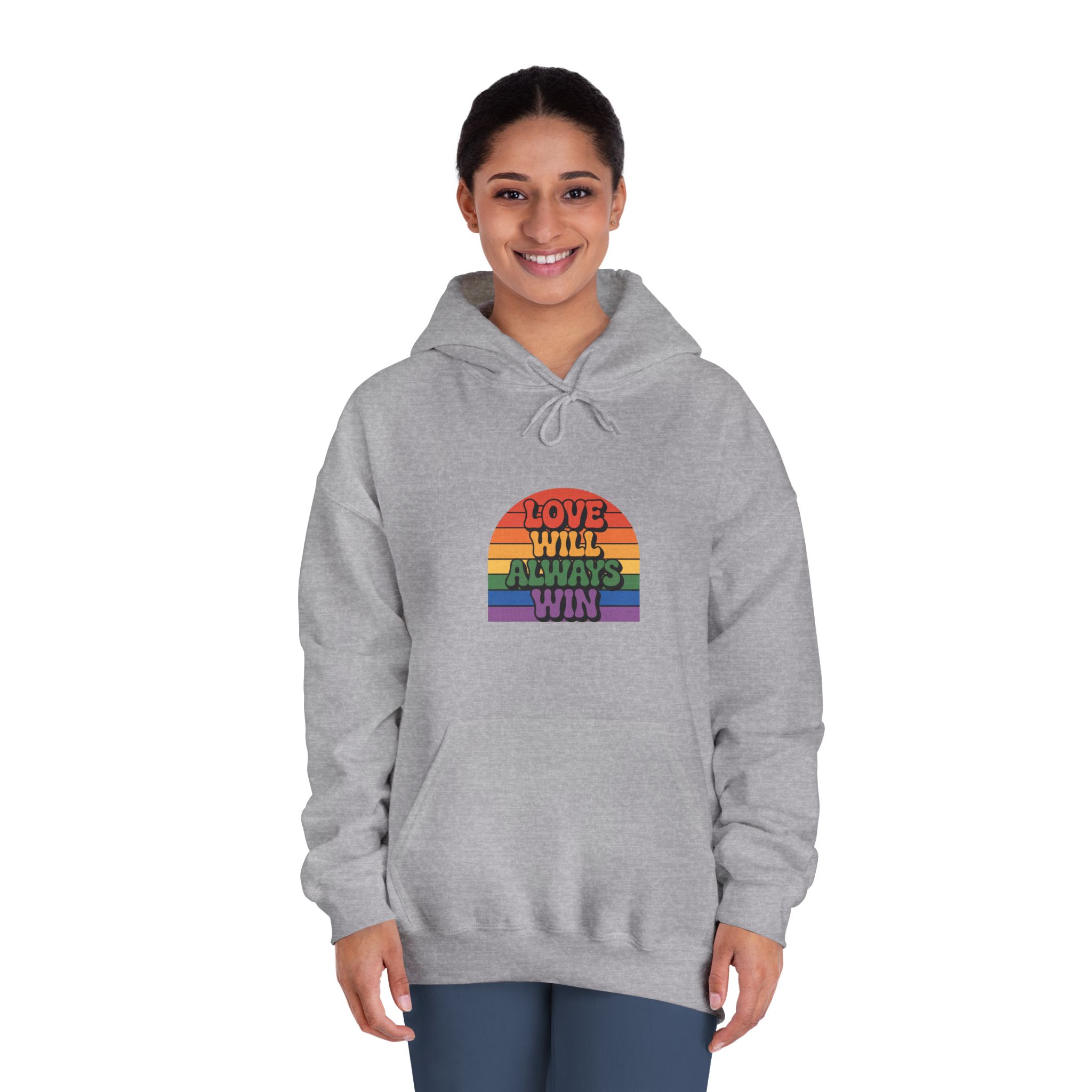 Love Will Always Win Pride Celebration Unisex Dryblend Hooded Sweatshirt - Image 16