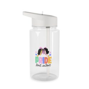 Pride Day Lettering With Lesbian Couple Tritan Water Bottle