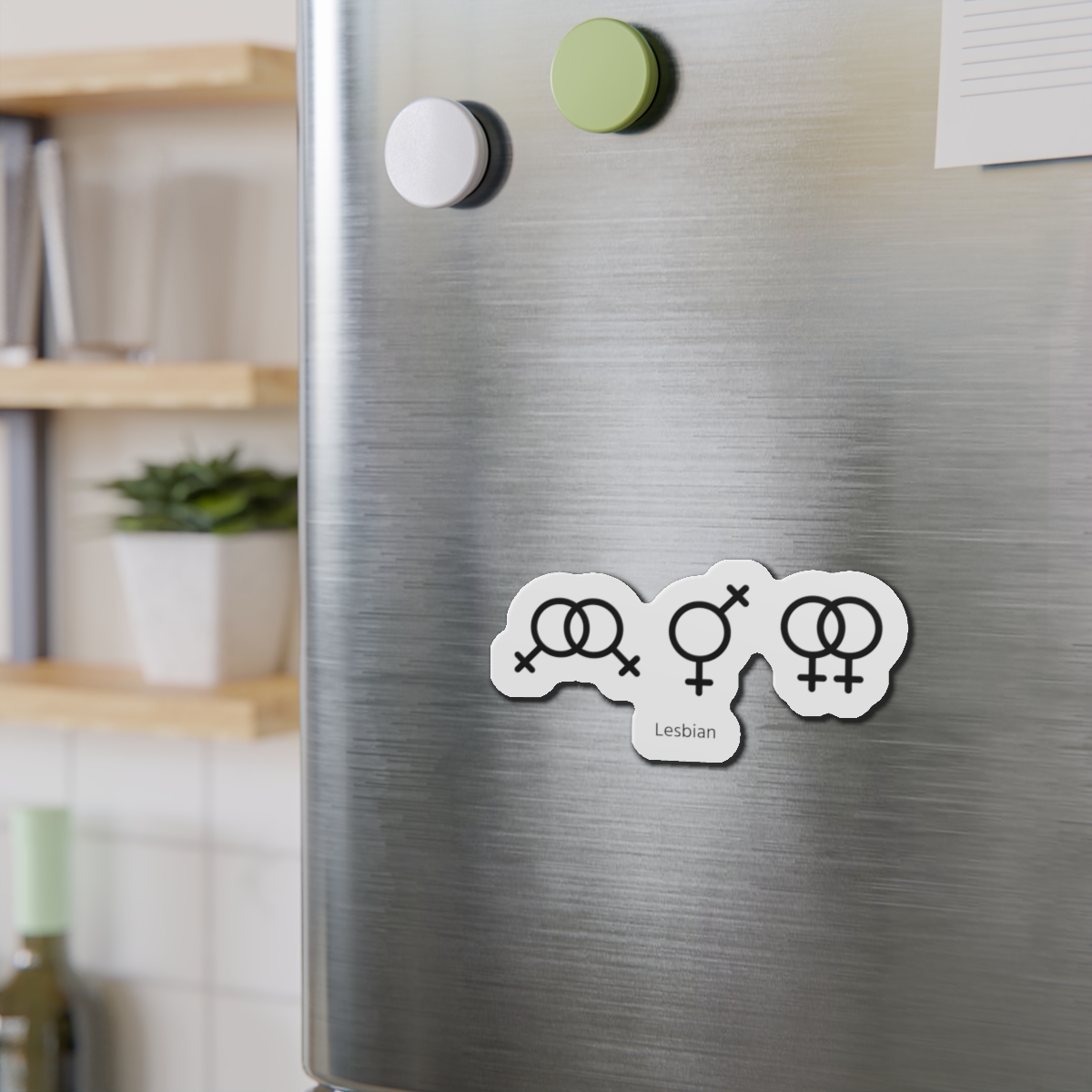Lesbian Gender Symbols Orientation Signs Vector Illustration Die Cut Magnets - Image 12