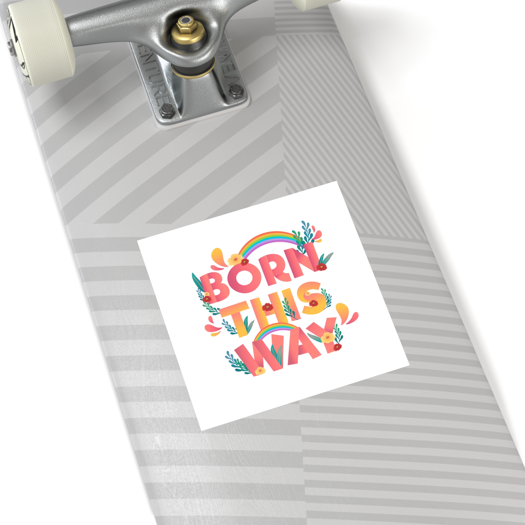 Pride Day Positive Lettering Design Laminate Stickers Square - Image 36