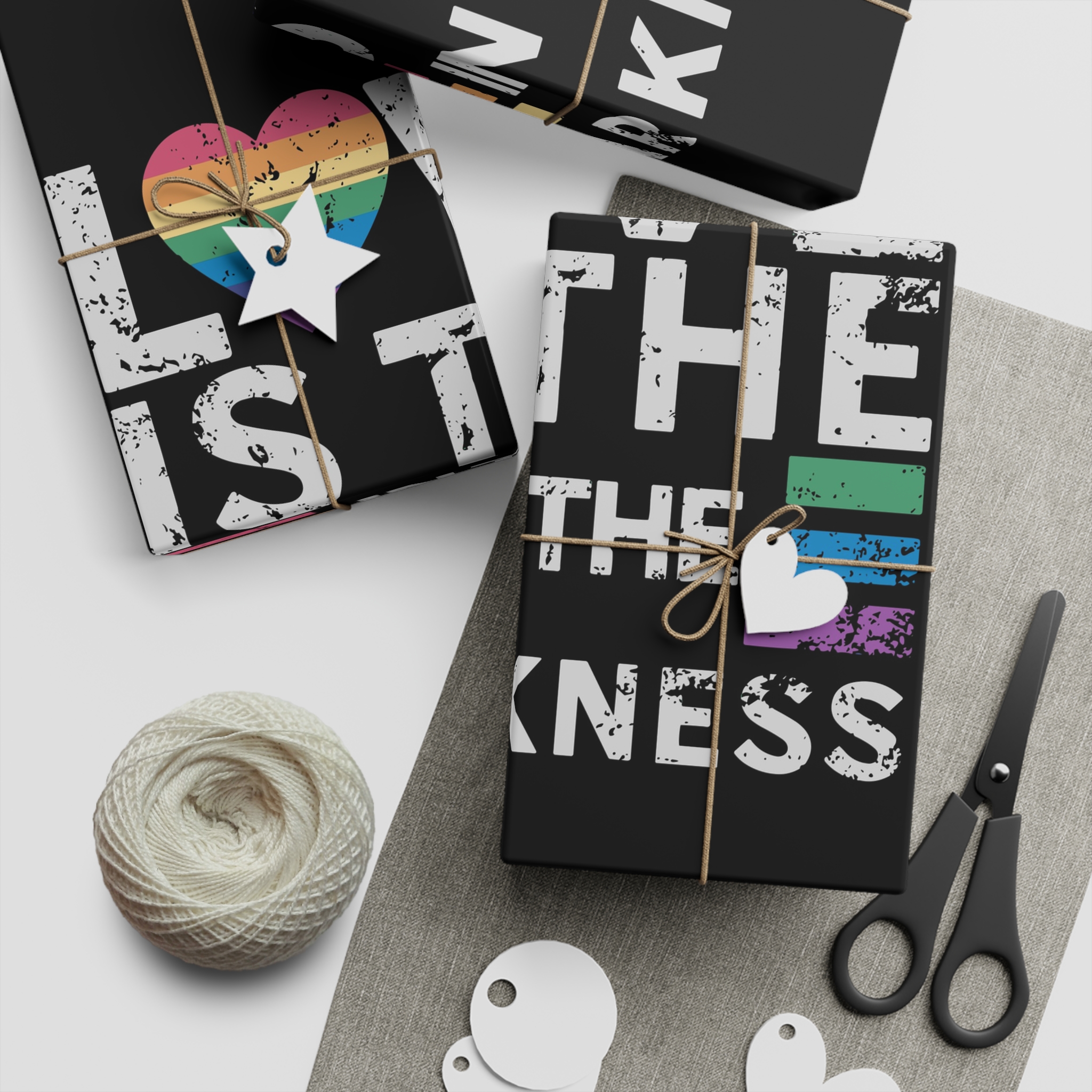Love Is the In the Darkness Gift Wrapping Paper Sheets 1pc - Image 2