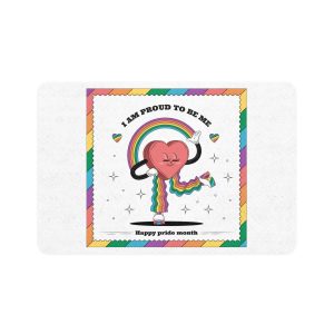Hand Drawn Illustration Pride Month Celebration(6) Pet Food Mat 12x18