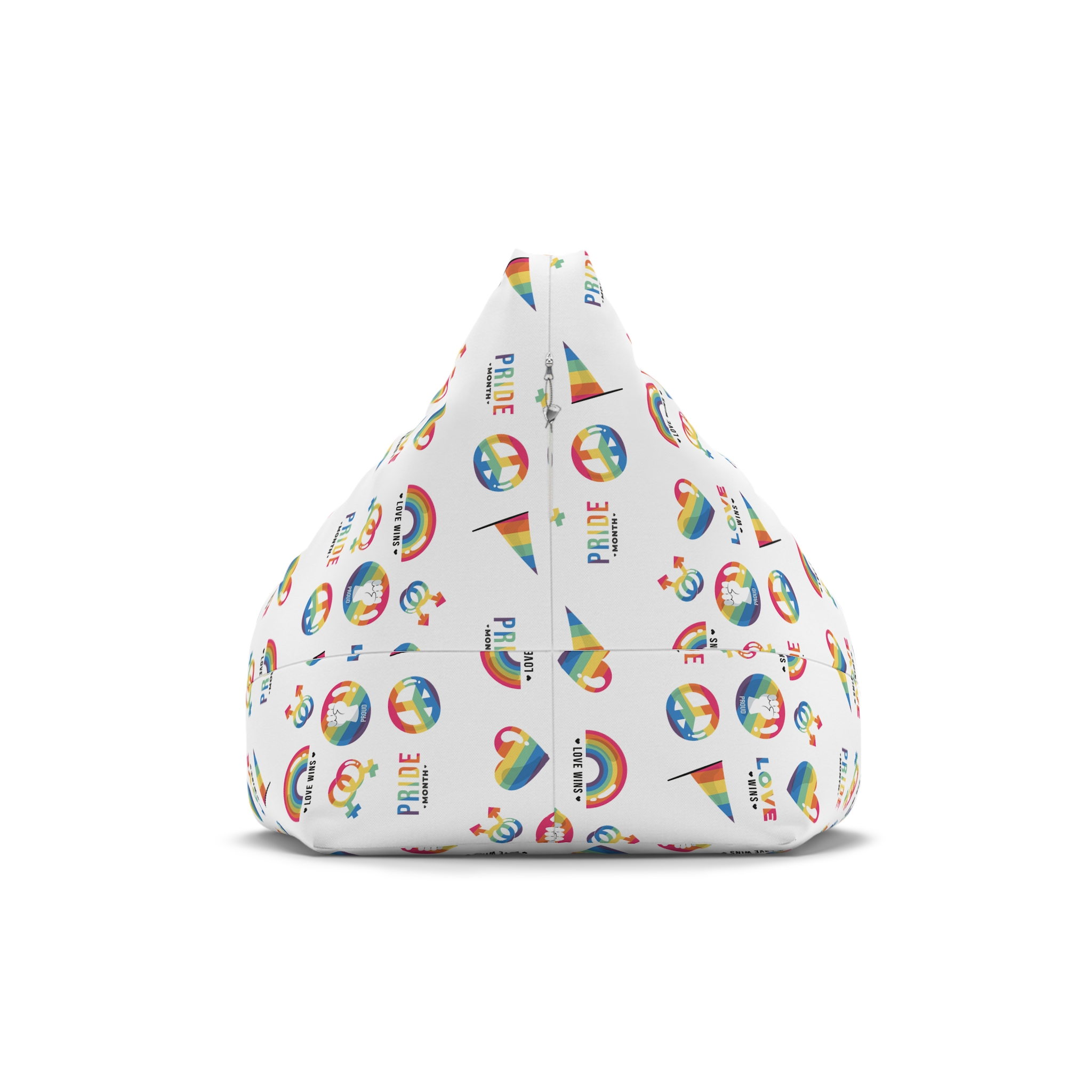 Flat Lgbt Pride Month Symbols Collection Bean Bag Chair Cover - Image 2