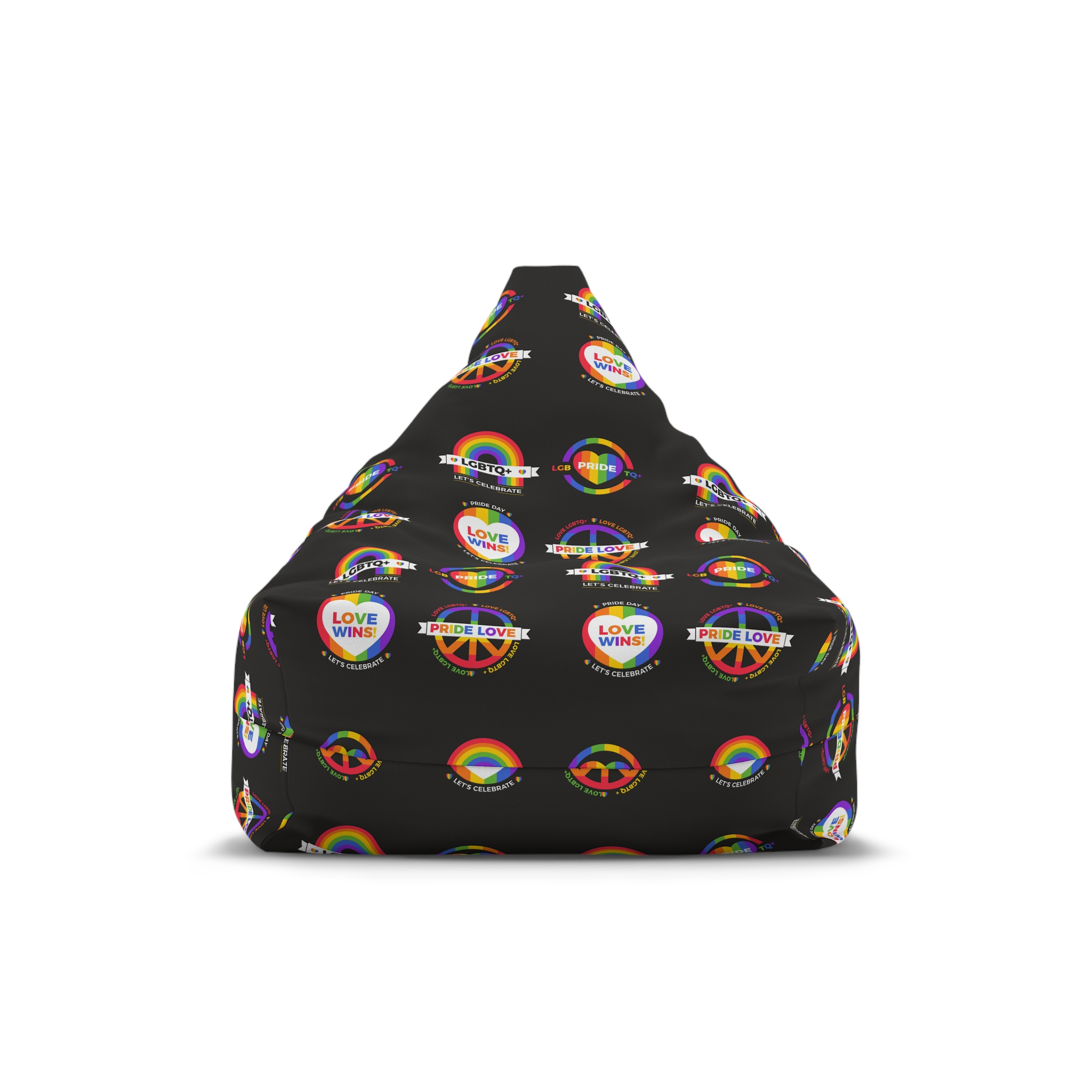 Flat Pride Day Badge Collection Bean Bag Chair Cover