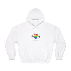 Love Letter Pride Rainbow Lettering Text Writing Pattern Freedom Love Heart Homo Colors Flag Parade Unisex Dryblend Hooded Sweatshirt