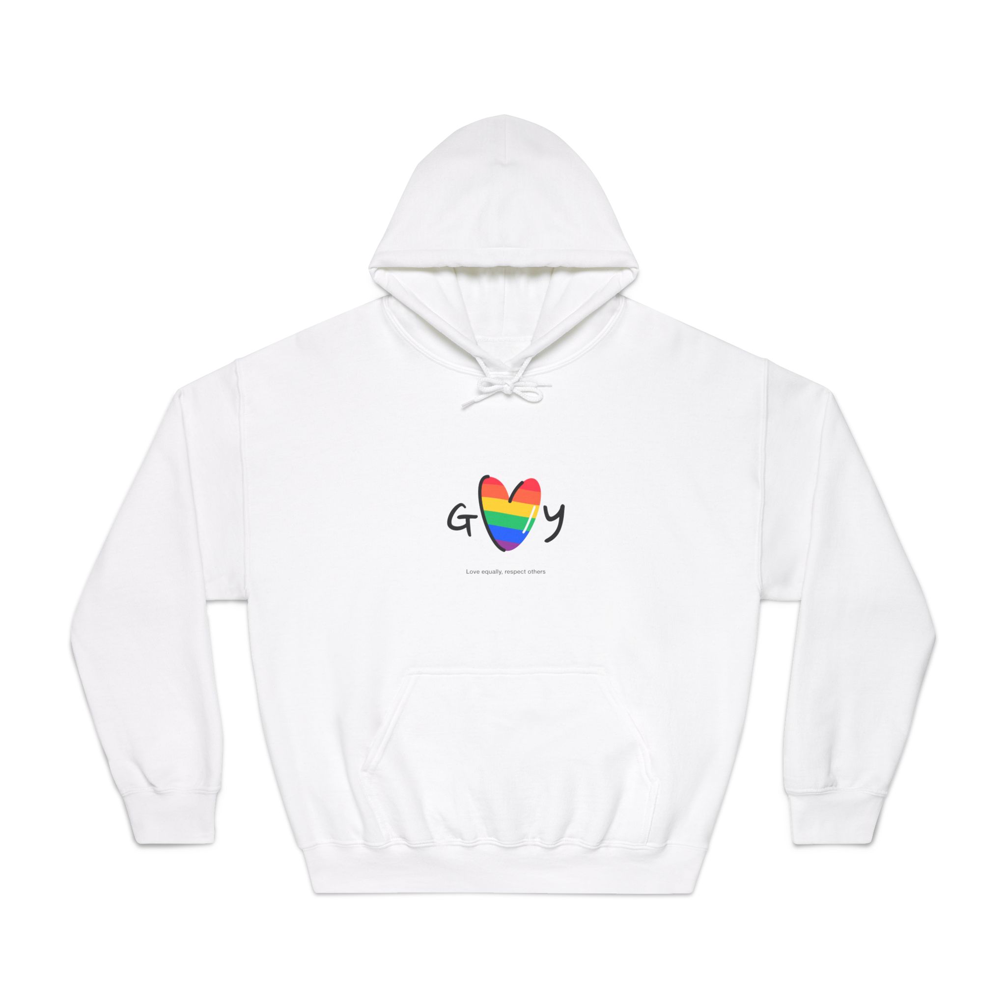 Love Letter Pride Rainbow Lettering Text Writing Pattern Freedom Love Heart Homo Colors Flag Parade Unisex Dryblend Hooded Sweatshirt