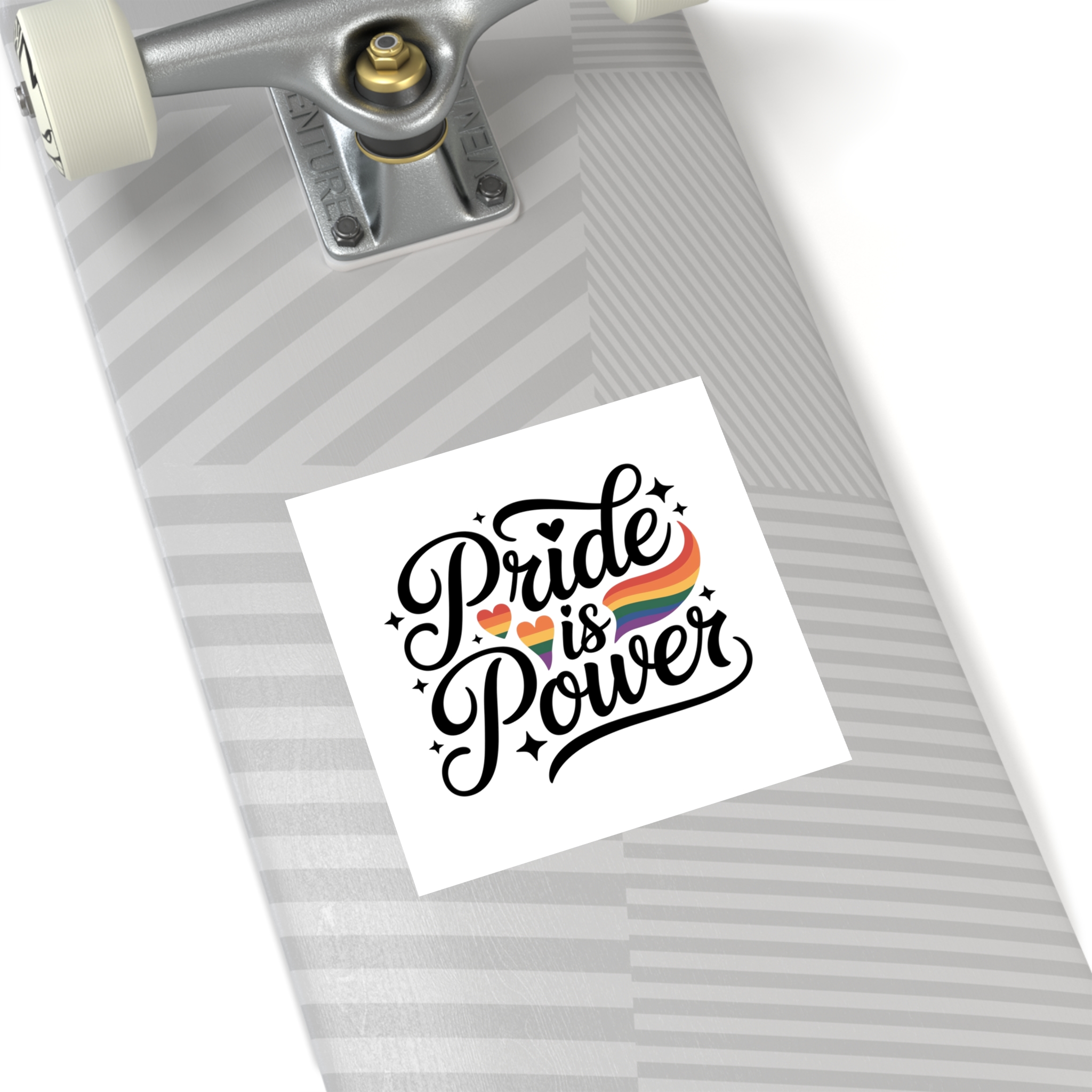 Pride Is Power T Shirt Design Isolated White Background 2 Laminate Stickers Square - Image 36