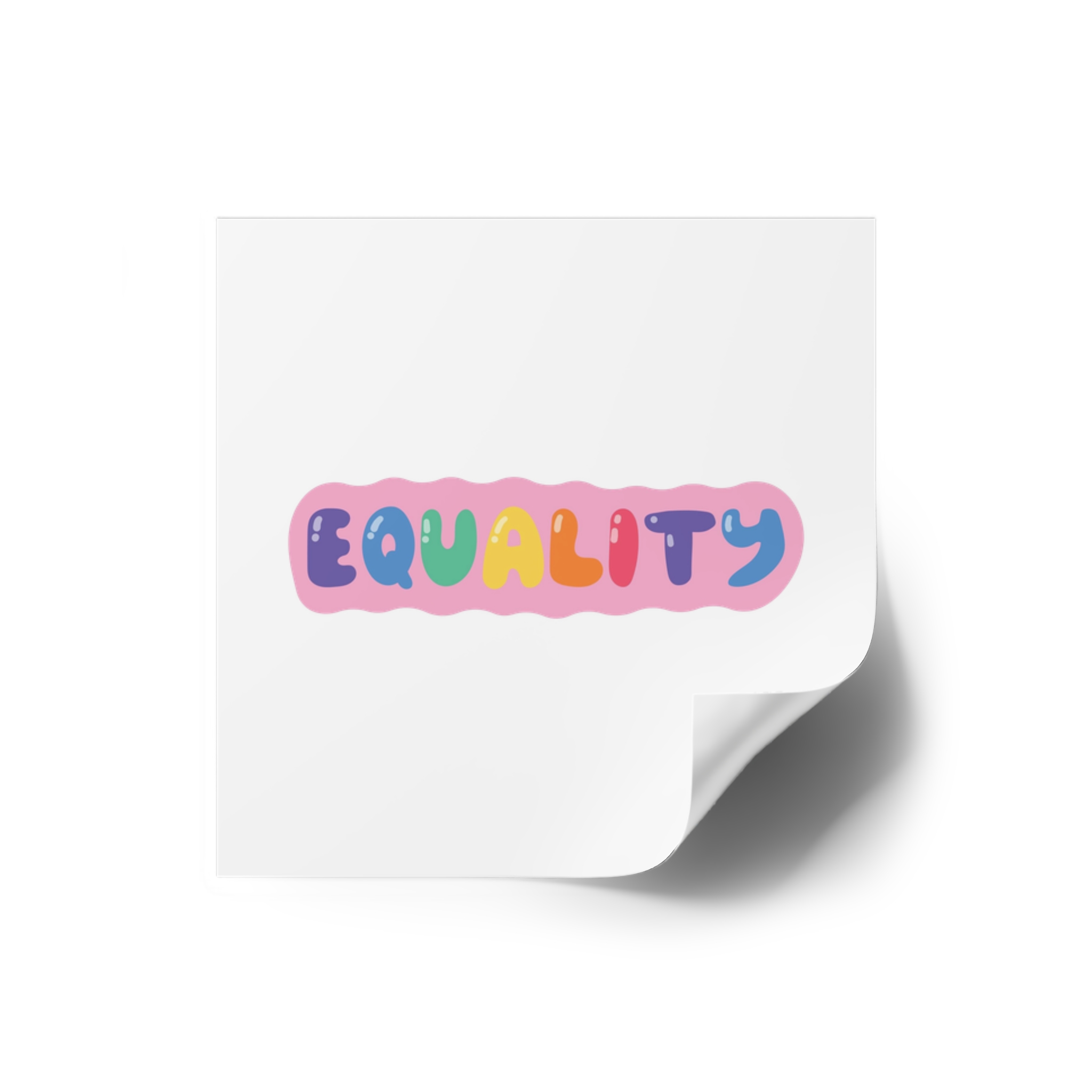 Lgbt Sticker Pack White Background Lgbtq Set Symbol Lgbt Pride Community Rainbow Elements Vector Hand Draw Illustration Hand Drawn Lettering(1) Laminate Stickers Square - Image 2