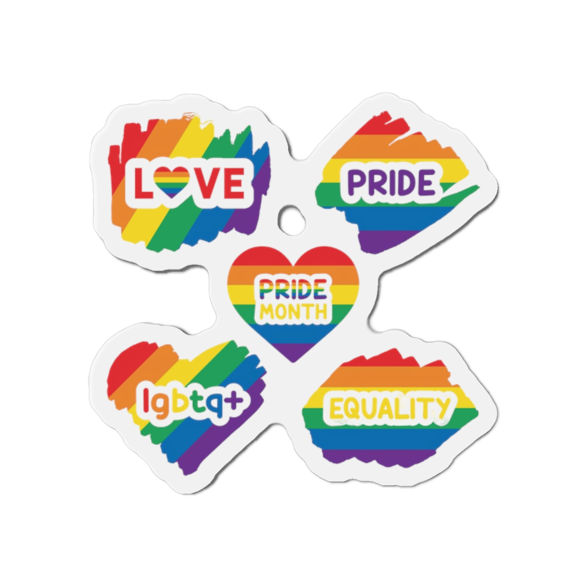 Pride Month Stickers Rainbow Lgbtq Flag Love Equality Die Cut Magnets