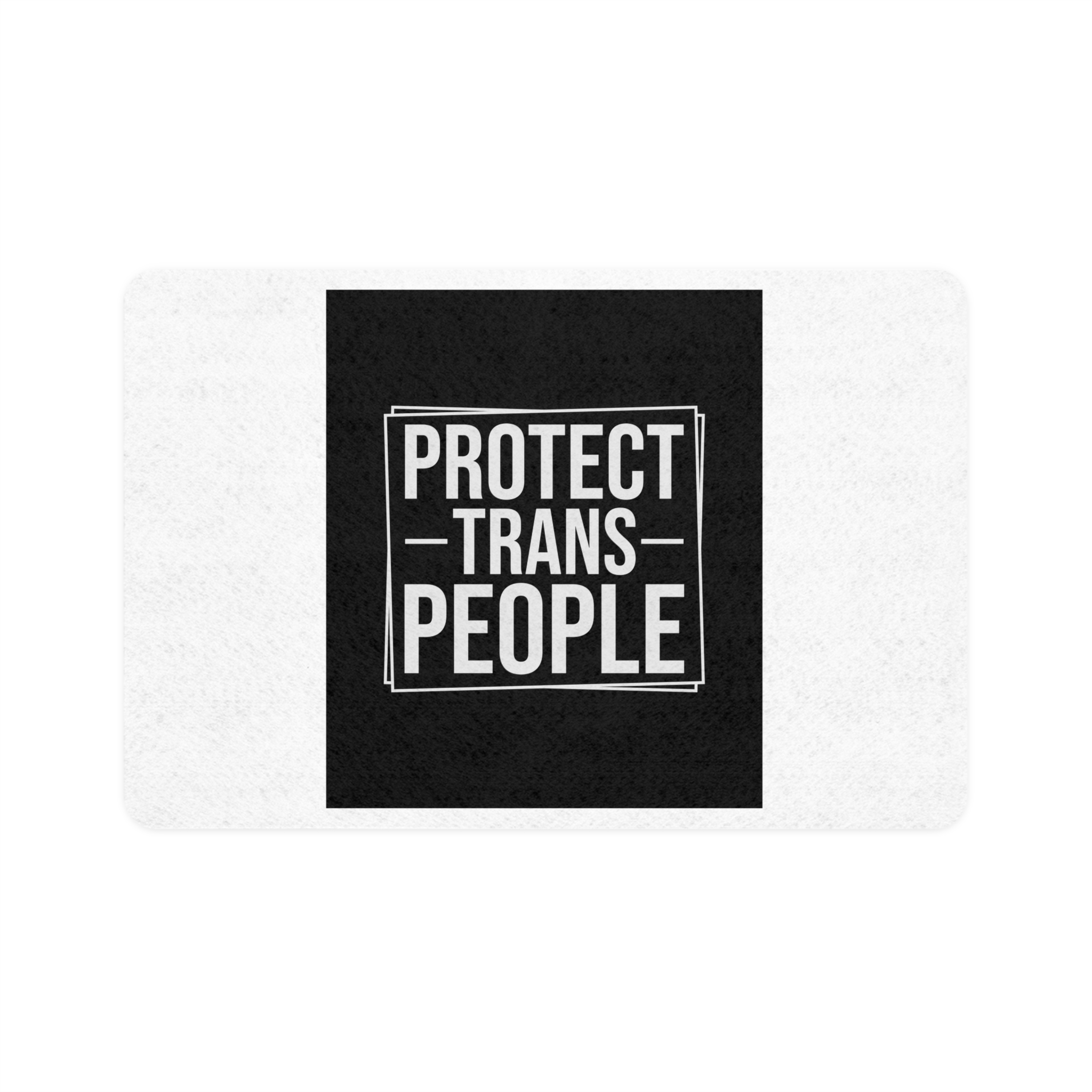 Feminism Tshirt Design Feminist Shirt Protect Trans People Pet Food Mat 12x18