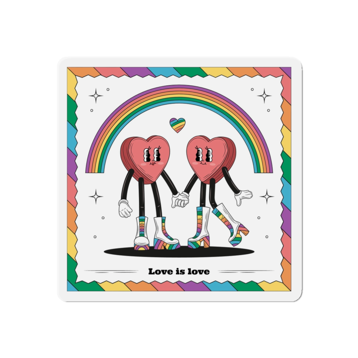 Hand Drawn Illustration Pride Month Celebration(4) Die Cut Magnets - Image 4