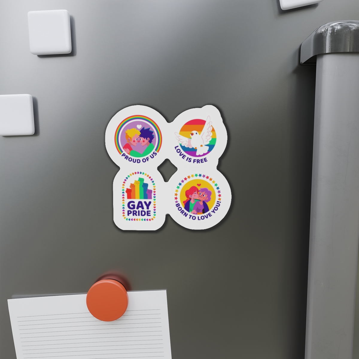 Flat Labels Collection Pride Month Celebration (1) Die Cut Magnets - Image 11