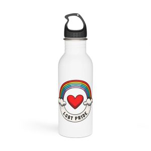 Hand Drawn Pride Month Lgbt Logo Template (1) Stainless Steel Water Bottle