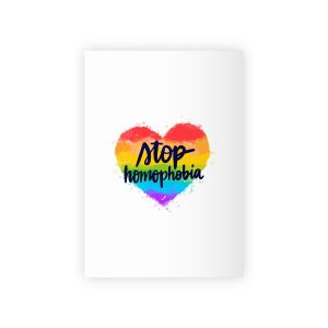 Watercolor Stop Homophobia Gift Wrapping Paper Rolls 1pc