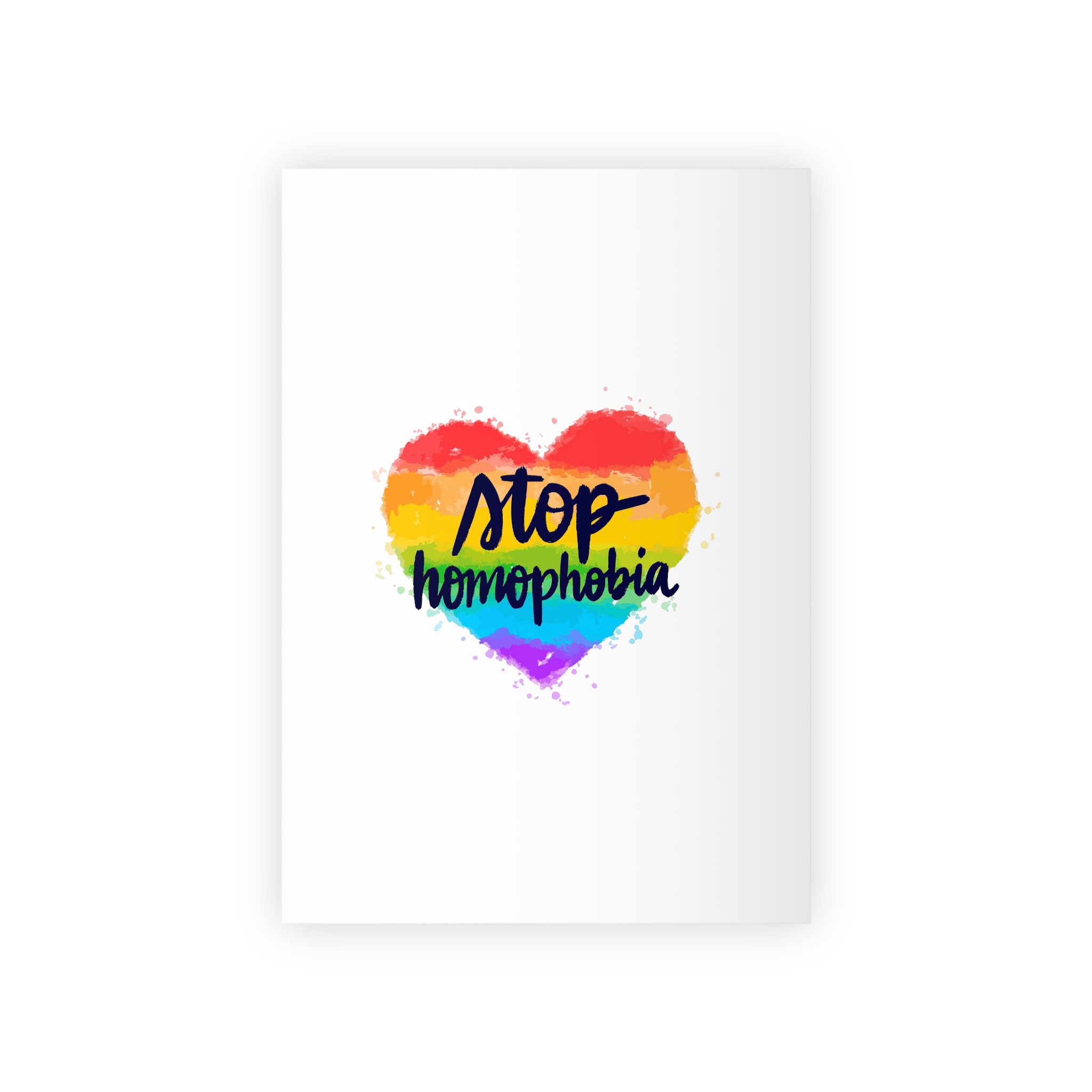 Watercolor Stop Homophobia Gift Wrapping Paper Rolls 1pc