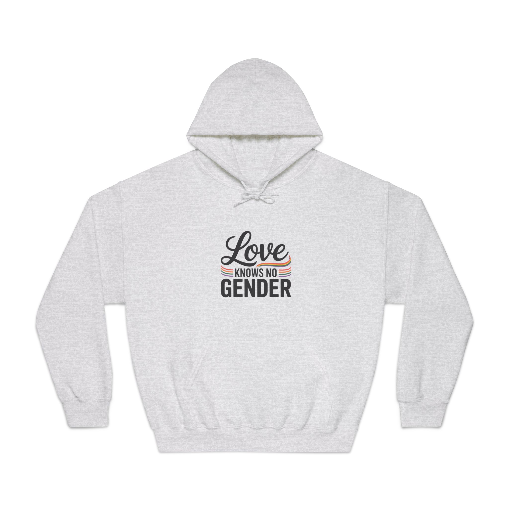 Love Knows No Gender T Shirt Design Isolated White Background 2 Unisex Dryblend Hooded Sweatshirt - Image 5