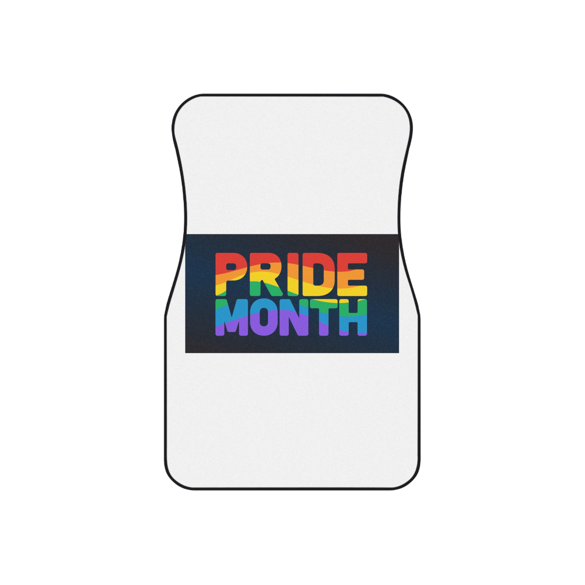 Lgbt Pride Rainbow Flag Lettering Banner Poster Social Media Pride Calligraphy With Car Mats Set Of 4 - Image 2
