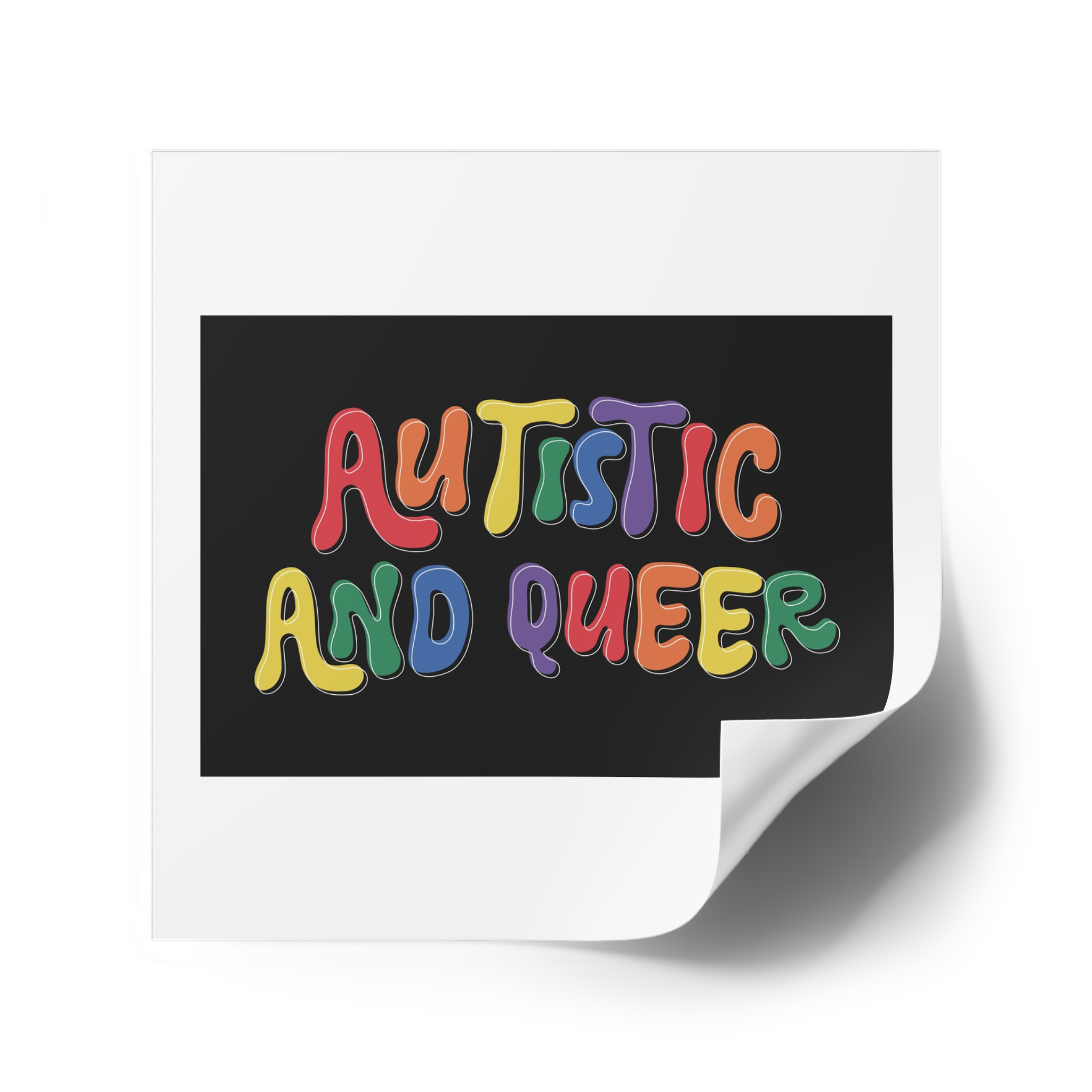 Pride Lgbtq Gay Typography Vector Tshirt Design(6) Laminate Stickers Square - Image 34