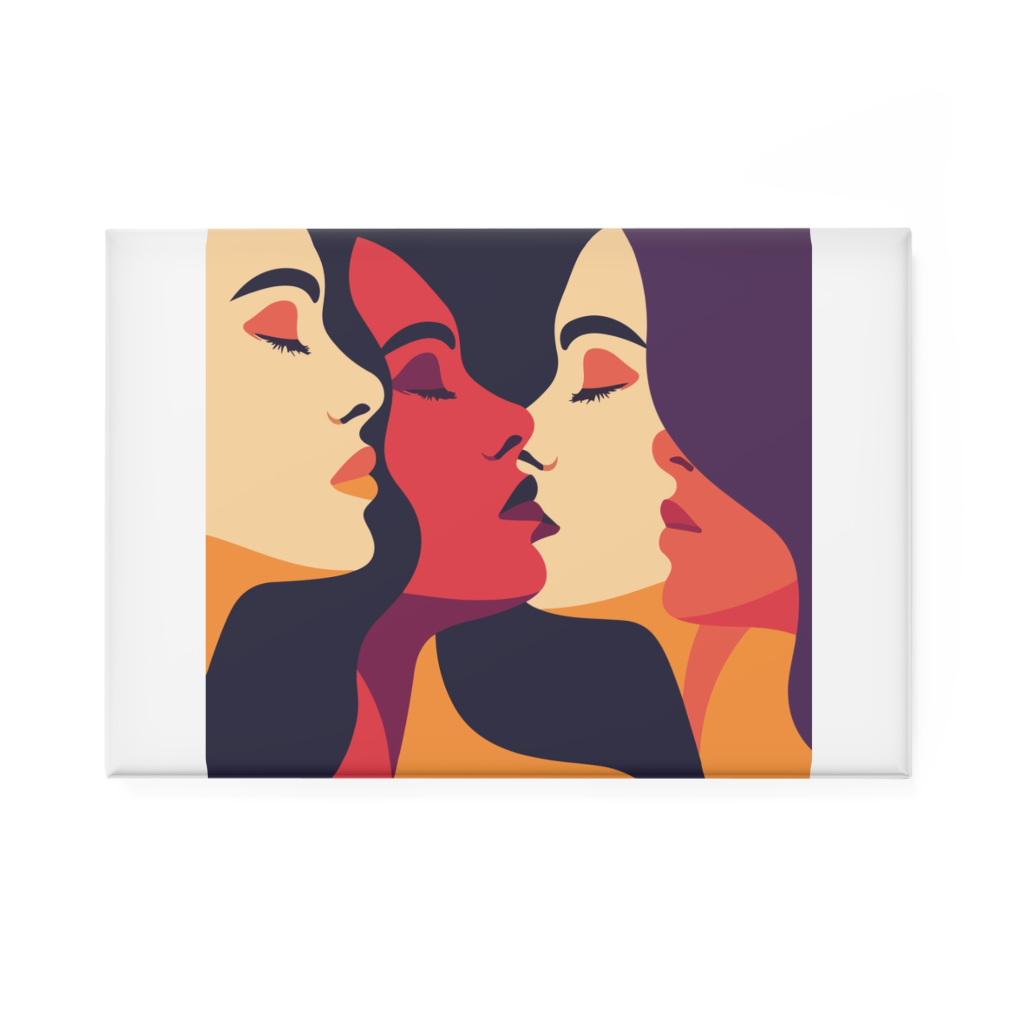 Lesbian Pride Design E09359 Button Magnet Rectangle 1 And 10 Pcs - Image 5