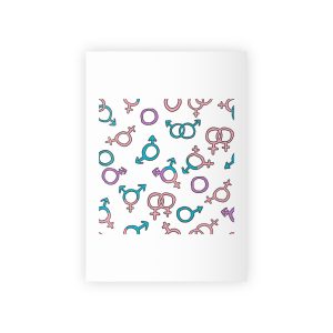 Seamless Pattern With Gender Signs Gift Wrapping Paper Rolls 1pc