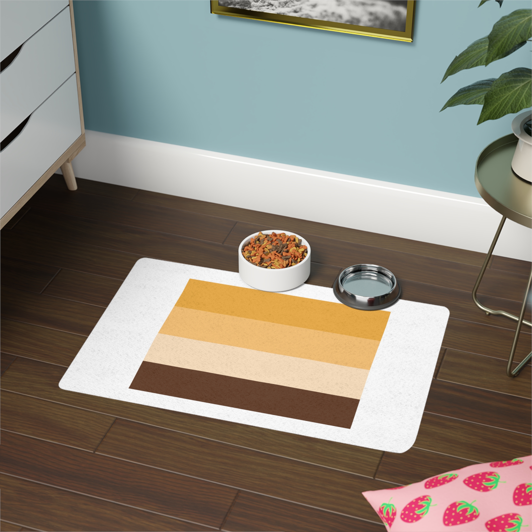 Bear Brotherhood Pride Flag Pet Food Mat 12x18 - Image 4