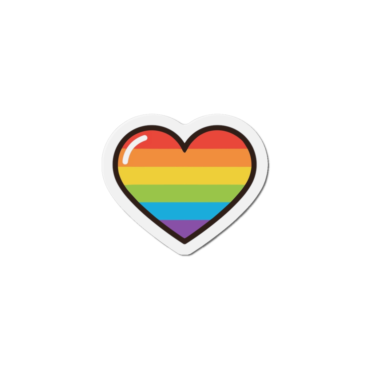 Lgbtq Pride Rainbow Heart Icon Die Cut Magnets - Image 4