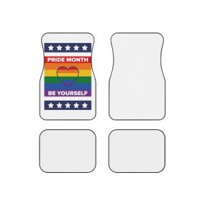 Lgbt Pride Month June Lesbian Gay Bisexual Transgender Lgbtq Flag Rainbow Vector(1) Car Mats Set Of 4