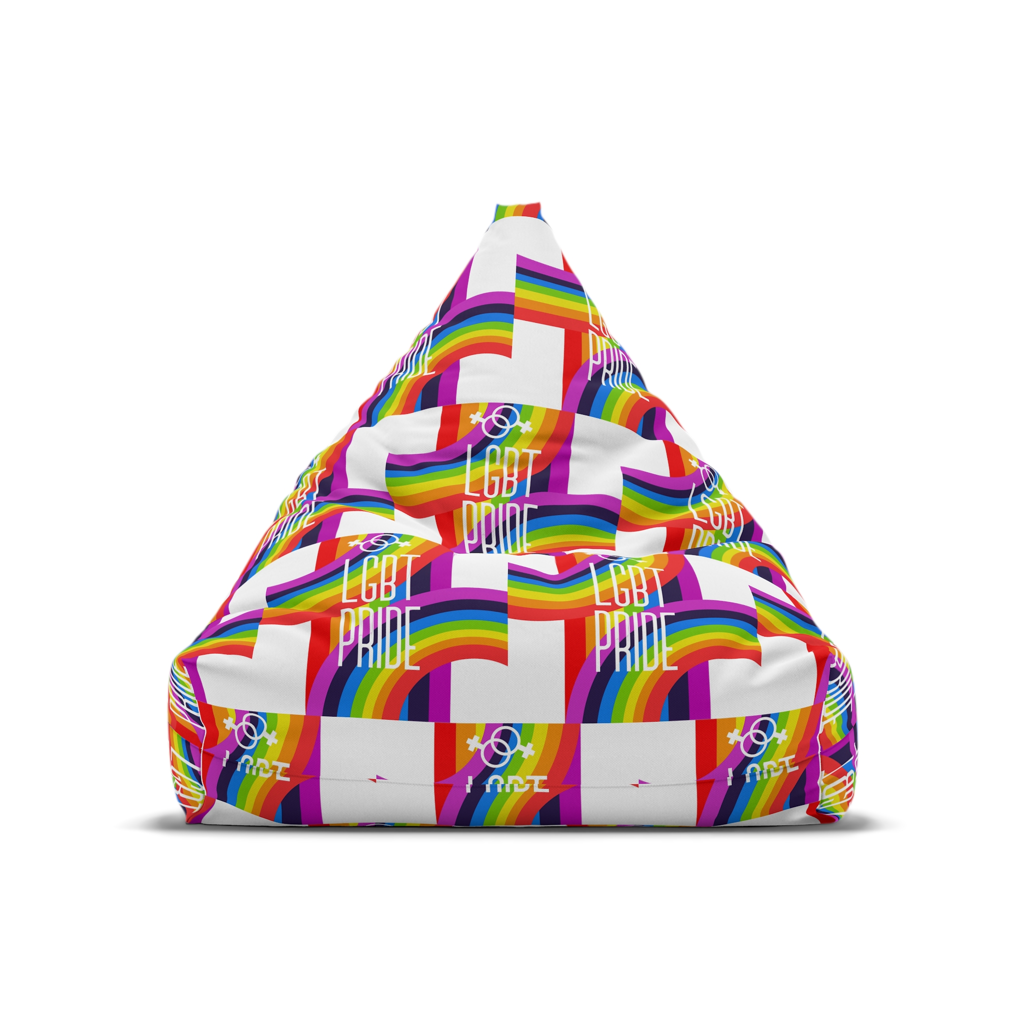 Gay Pride Background Lgbt Day Vector Illustration With Colorful Realistic Style Stickers Flyers Logo Designs Bean Bag Chair Cover - Image 5