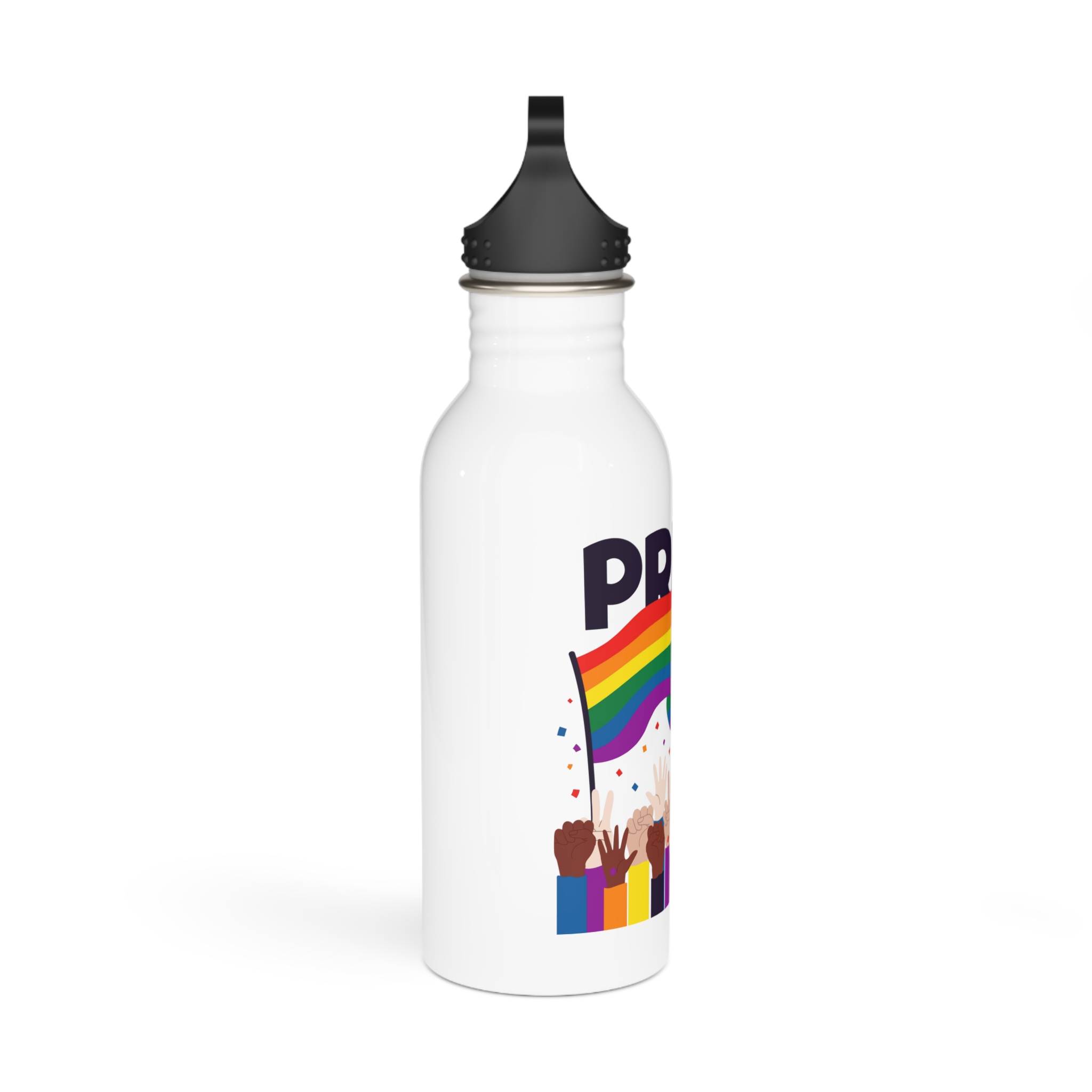 Pride Day Event With Rainbow Flag Theme Stainless Steel Water Bottle - Image 2