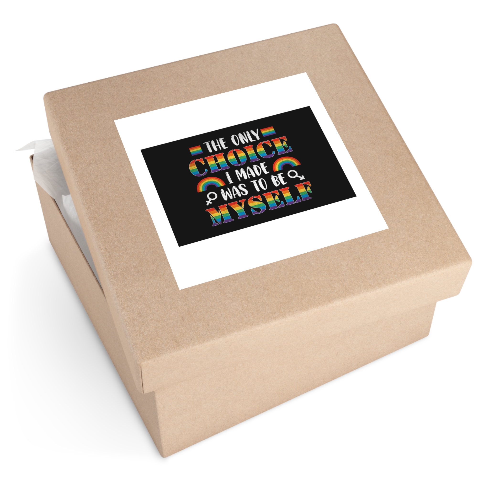 Pride Gay Rainbow Typography Vector Premium T Shirt(1) Laminate Stickers Square - Image 51