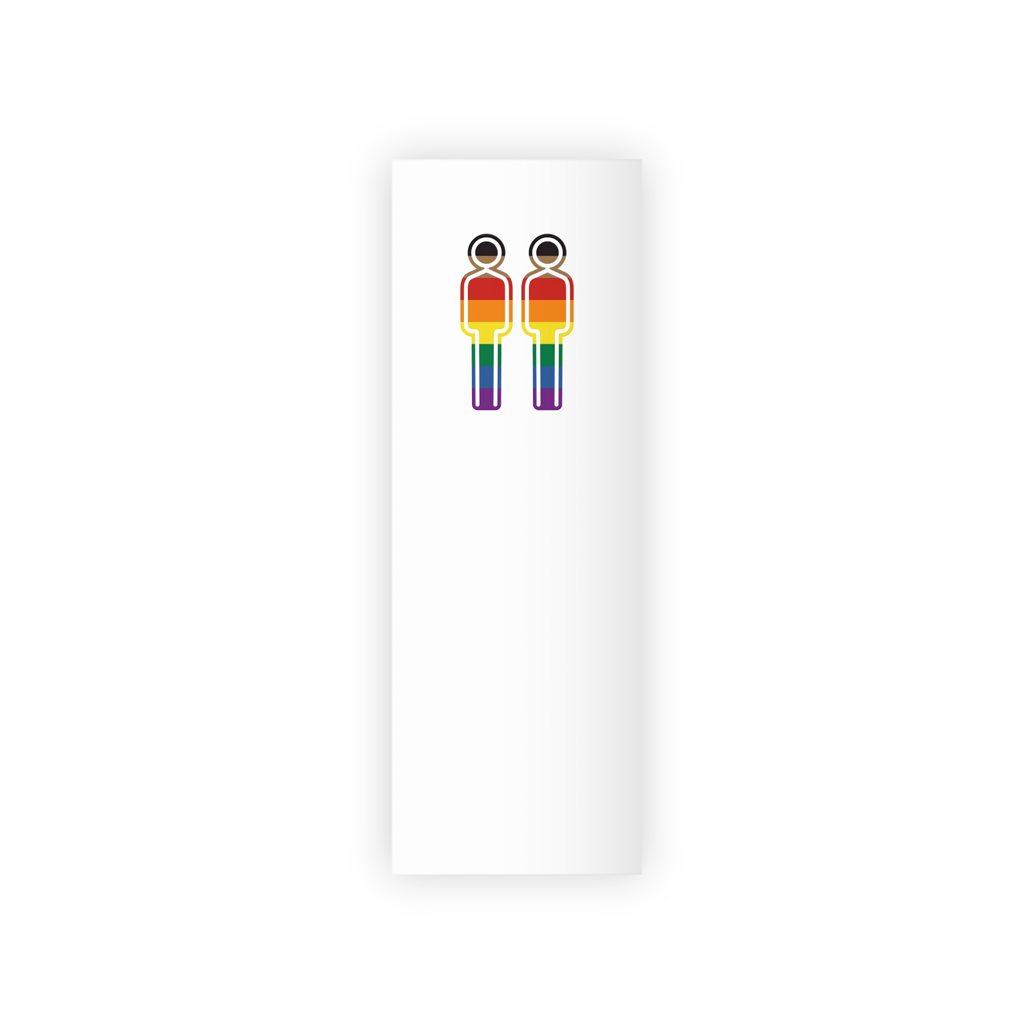 Gay Couple Pride Flag Icon Symbol Vector Illustration Gift Wrapping Paper Rolls 1pc - Image 5