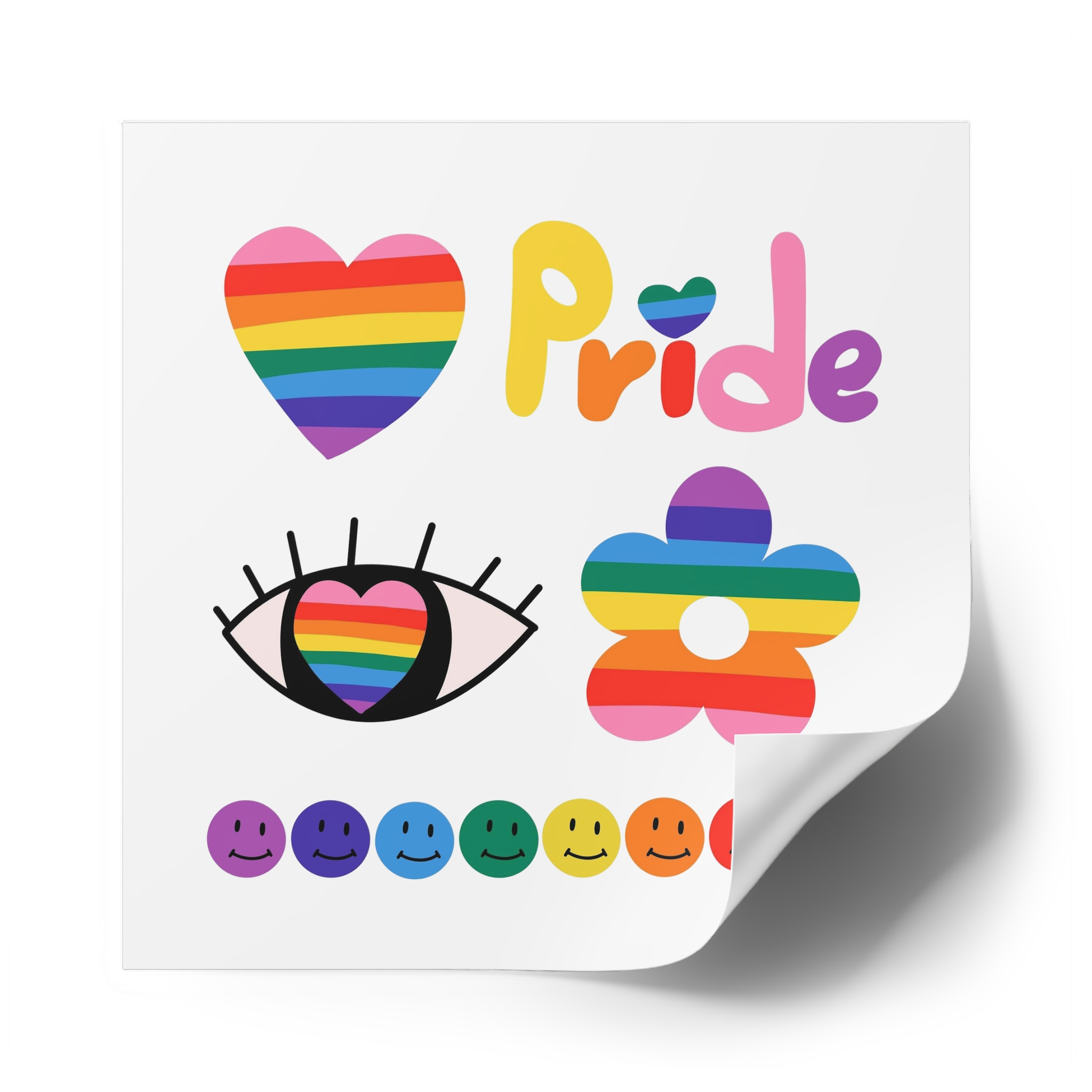 Pride Month Laminate Stickers Square - Image 58