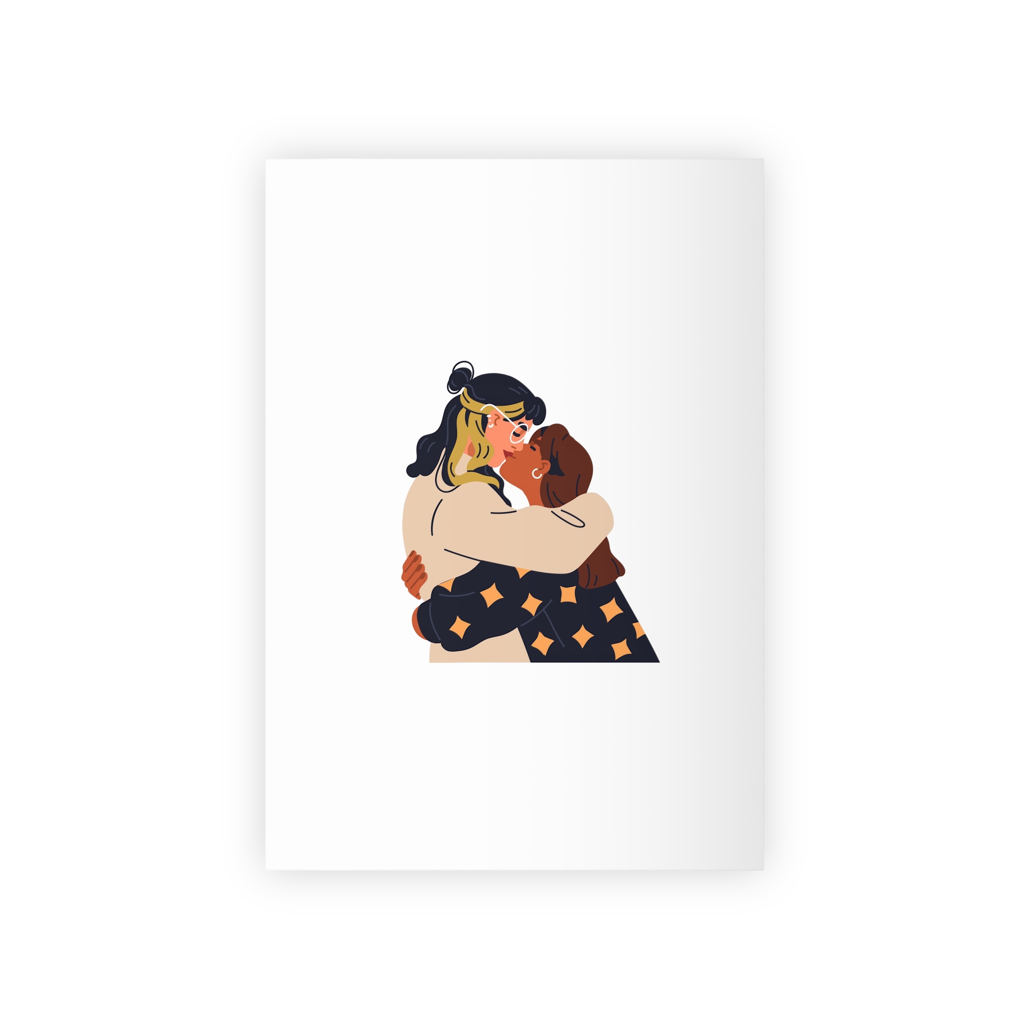 Lesbian Love Couple Kissing Hugging Lgbt Women Embracing Together With Passion Modern Young Homosexual Girlfriends Lgbtq Lovers Valentines Flat Vector Illustration Isolated White Background Gift...