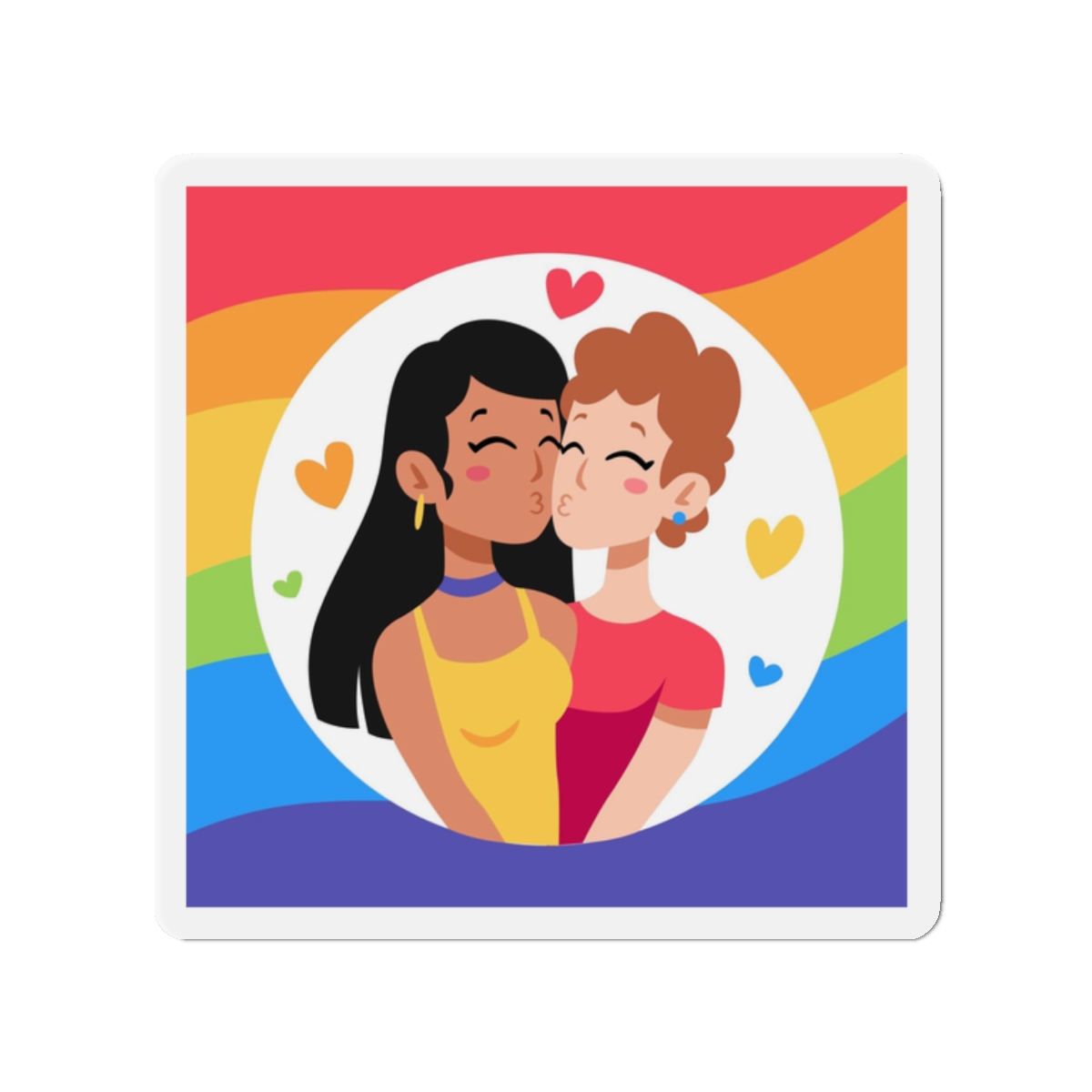 Lesbian Pride Design EF902A Die Cut Magnets