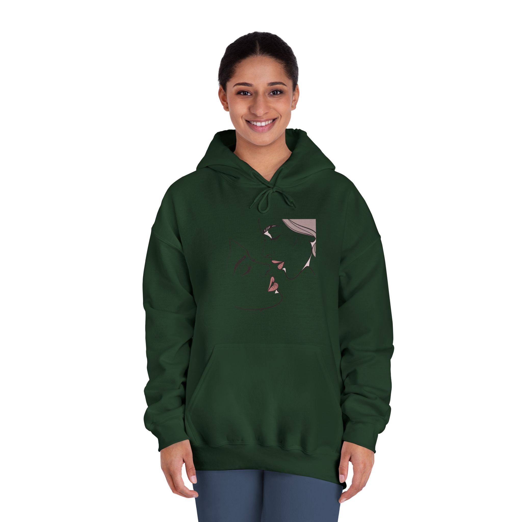 Perfect Lip Set Open Close Smooches (1) Unisex Dryblend Hooded Sweatshirt - Image 24