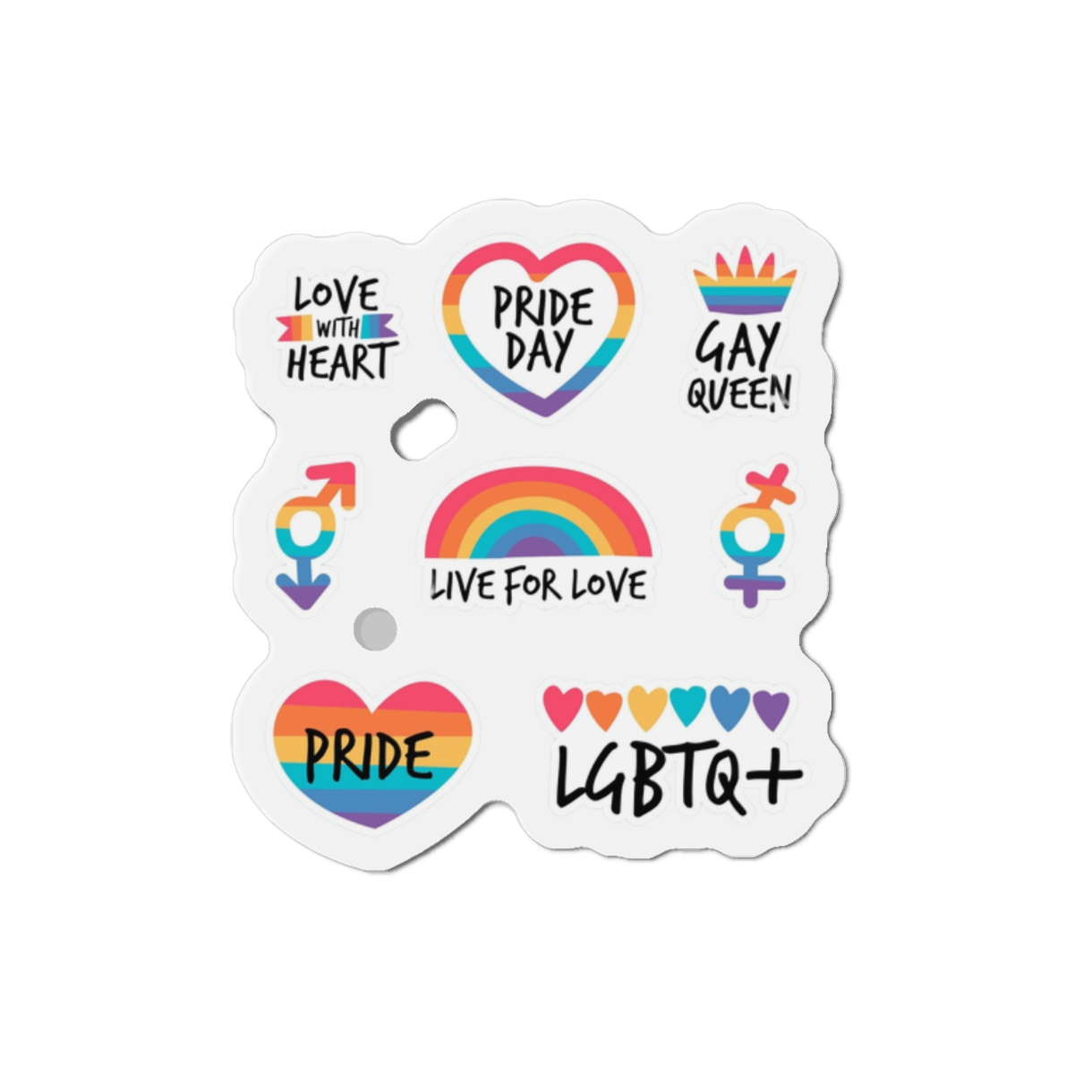 Pride Day Label Set Die Cut Magnets