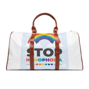 Hand Drawn Stop Homophobia Concept Illustration Waterproof Travel Bag