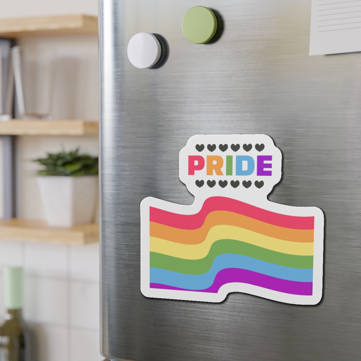 Pride Background With Flag Lgbtq Pride Die Cut Magnets - Image 15