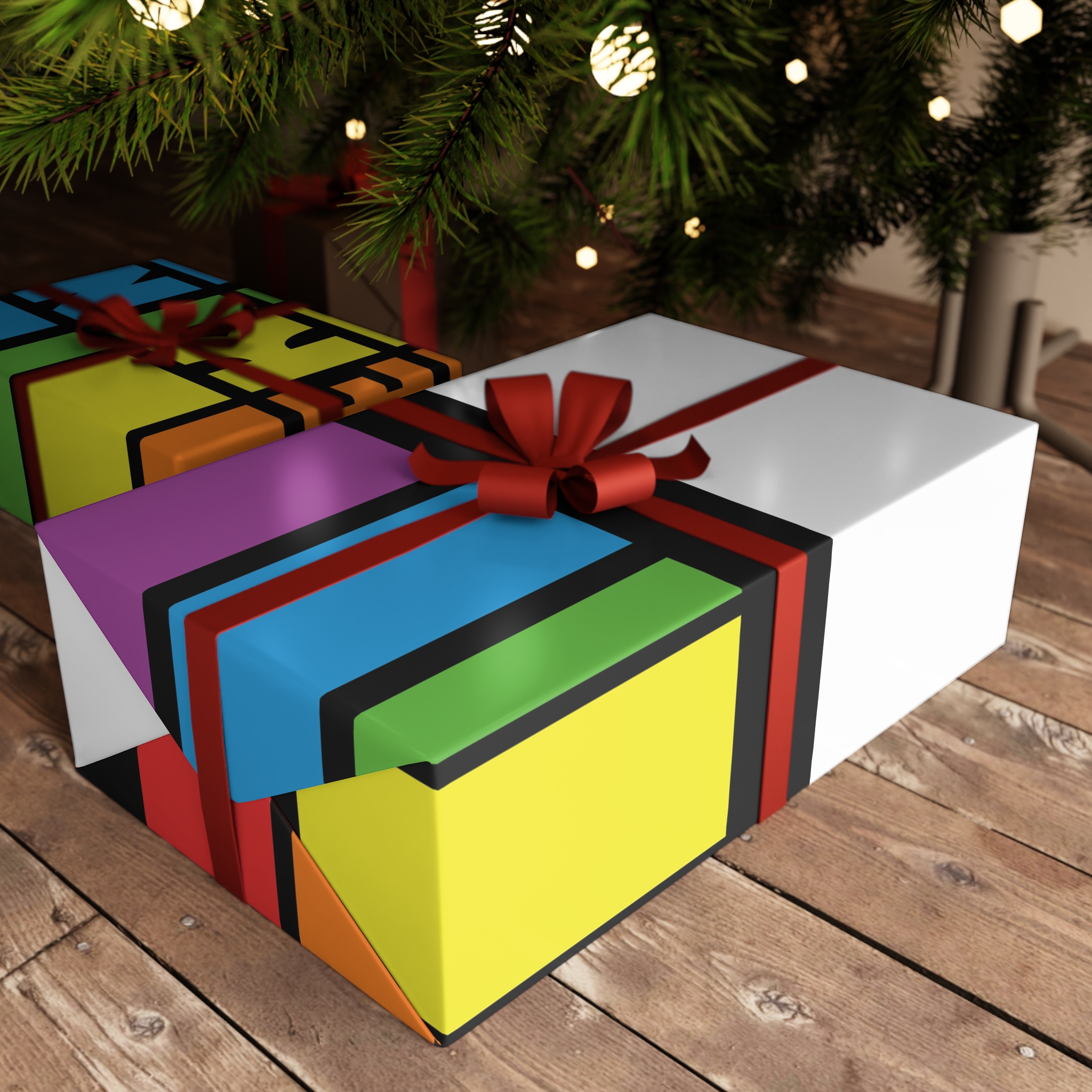 Colorful Picture Colorful Colorful Colorful Colorful Colorful Bold Gift Wrapping Paper Sheets 1pc - Image 3