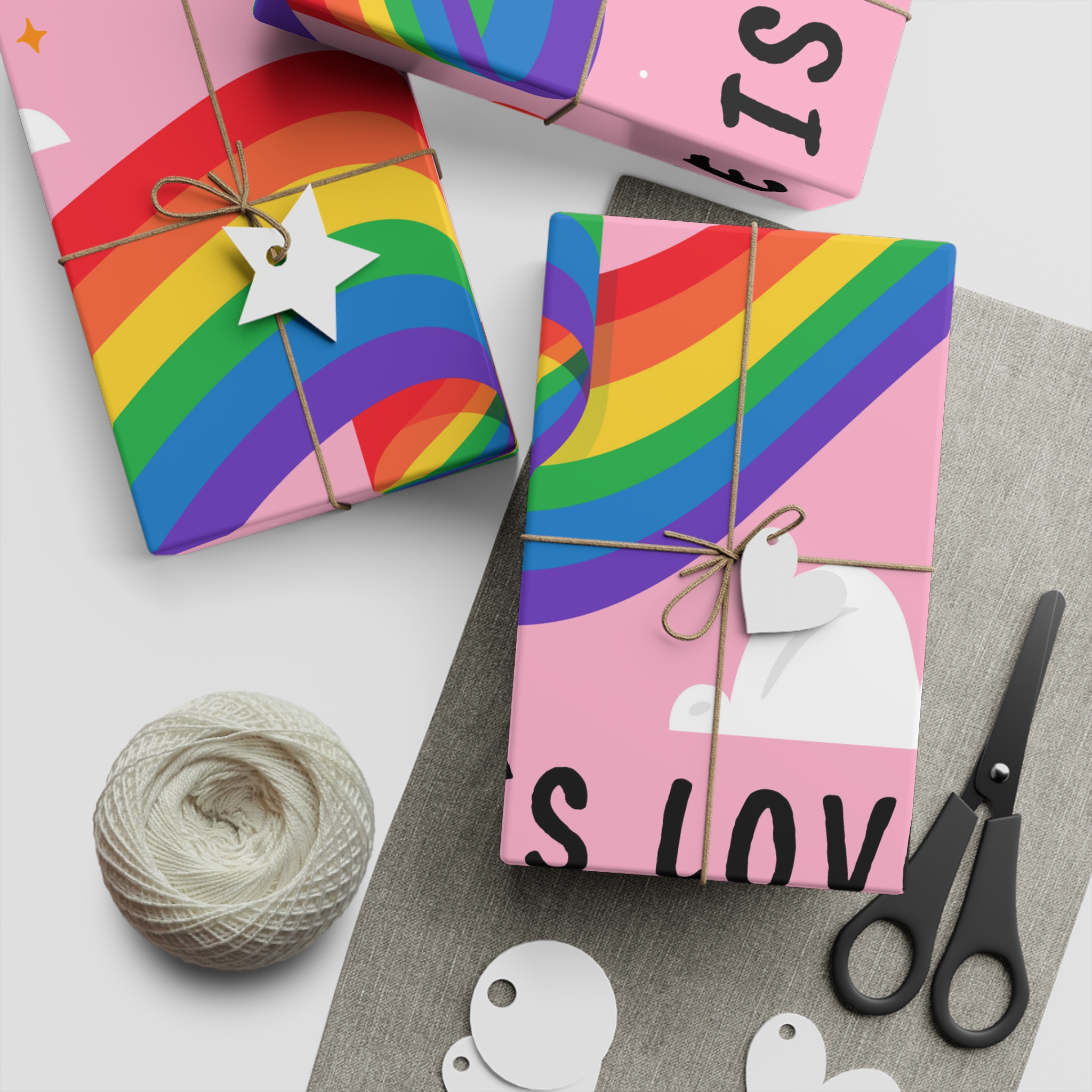 Colorful Flag Pride Day Gift Wrapping Paper Sheets 1pc - Image 2