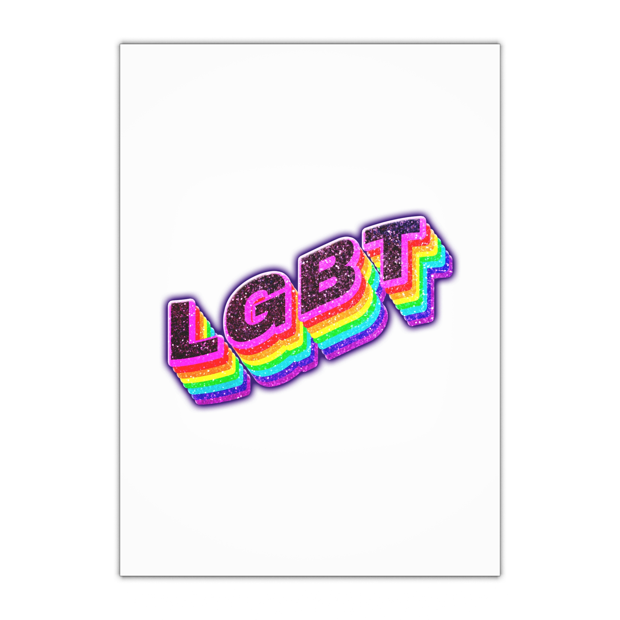 Png Word Lgbt Rainbow Typography Gift Wrapping Paper Sheets 1pc